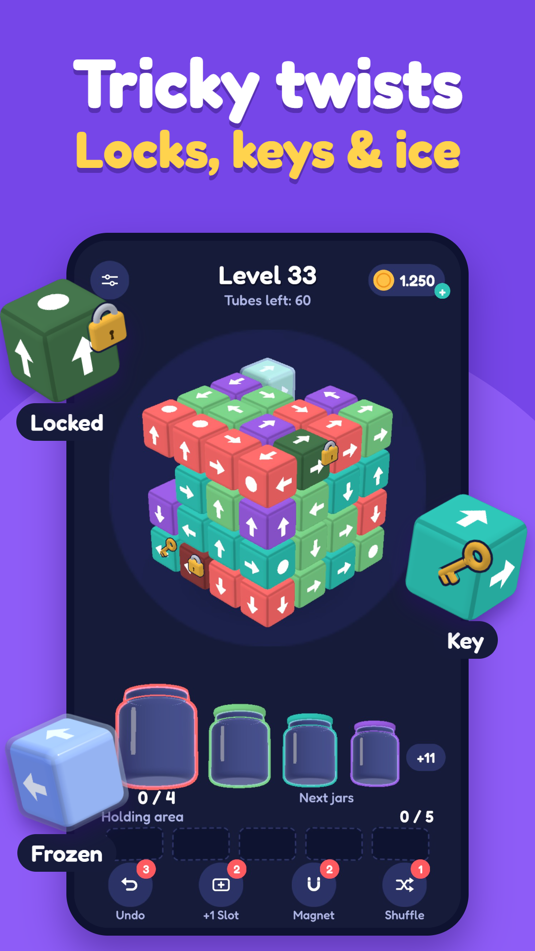 Pour Away 3D: Cube Puzzle screenshot 3