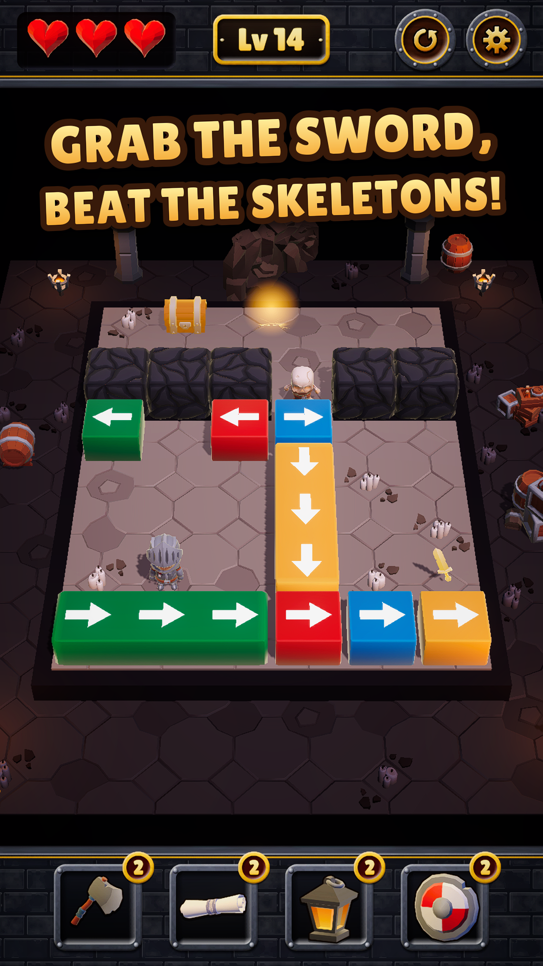 Unblock Knight: Dungeon Escape screenshot 2
