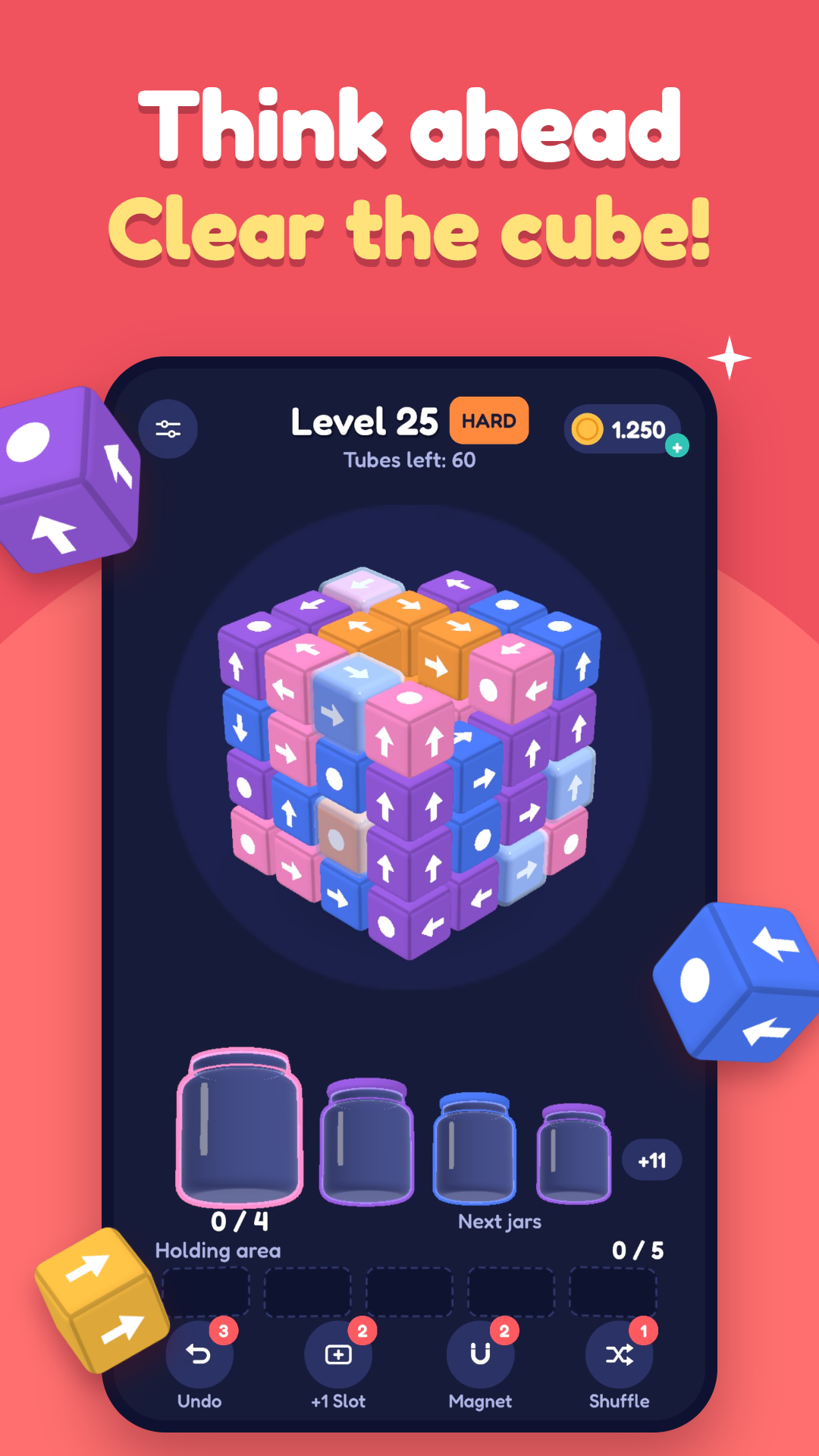 Pour Away 3D: Cube Puzzle screenshot 2